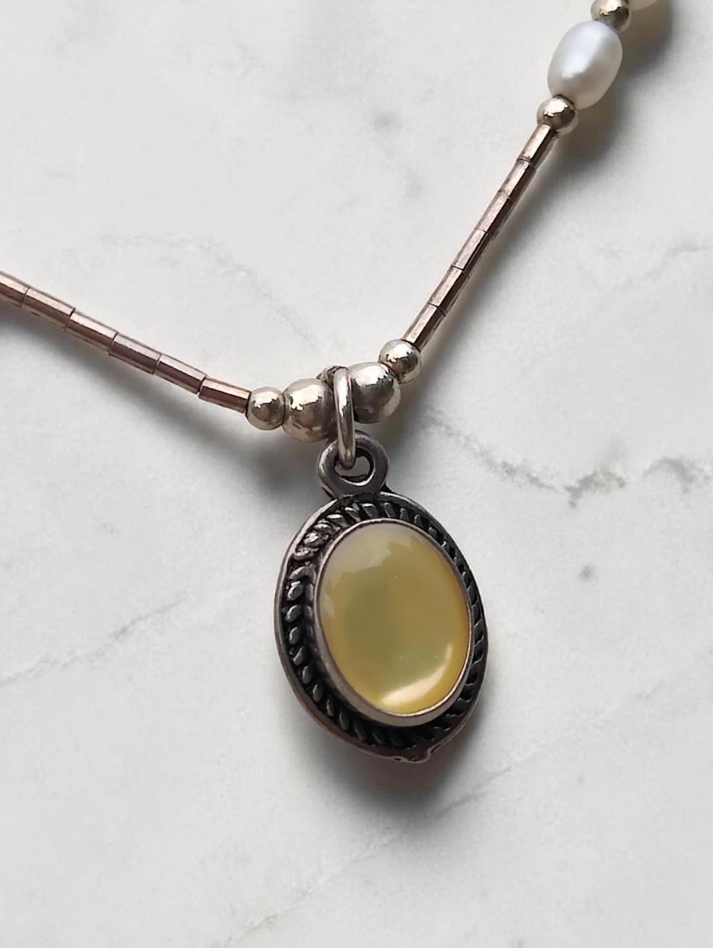 Vintage Sterling JSA Signed Native American Necklace